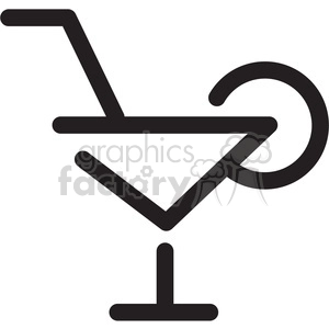 The clipart image shows a black and white icon of a Martini glass, which is a symbol commonly associated with alcoholic drinks. The Martini glass is characterized by a long stem and a wide, triangular-shaped bowl that tapers towards the top rim. It is often used to serve a variety of cocktails, including the Martini, which is made with gin or vodka and vermouth.
