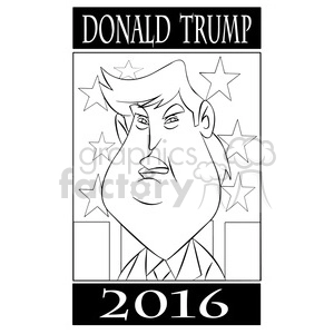 donald trump 2016 election for president black and white