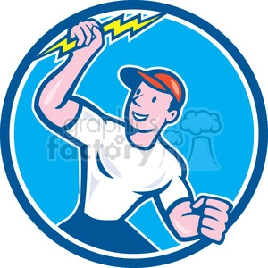 electrician lightning bolt standing CIRC