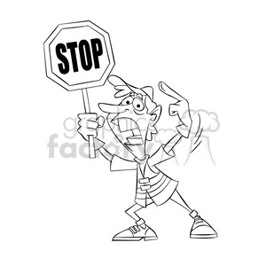 stop clip art black and white