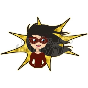 Superhero girl cartoon character vector image