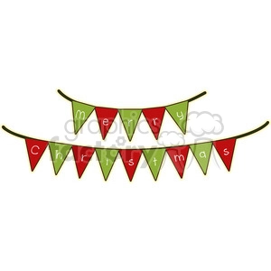 Christmas banner cartoon character vector clip art image