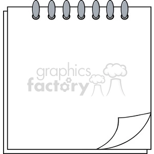 Royalty Free RF Clipart Illustration Calendar With Paper Corner