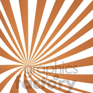 An abstract clipart image featuring a radial burst pattern with orange and white alternating stripes converging at a central point.