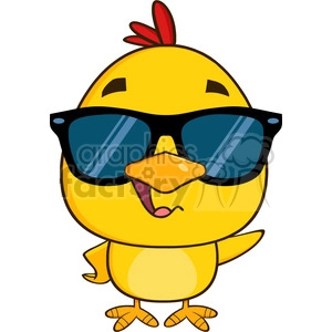 Cool Cartoon Chick with Sunglasses