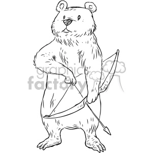 archer bear character illustration