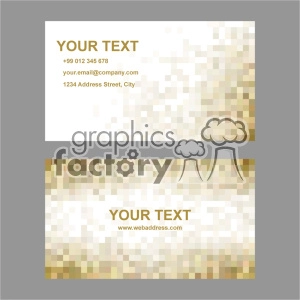 Pixelated Gold Business Card Design