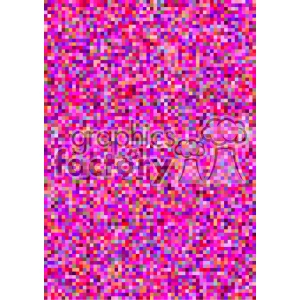 A colorful pixelated mosaic featuring various shades of pink, purple, and other vibrant colors.