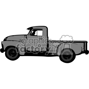 old 1954 vintage pickup truck profile vector image