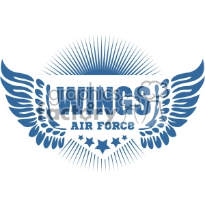 air force wings vector logo template