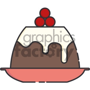 fruitcake vector icon