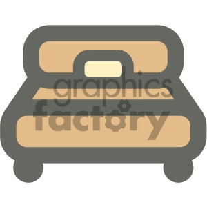 bedroom bed furniture icon