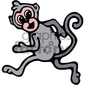 Playful Cartoon Monkey