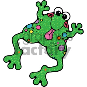 Colorful Cartoon Frog