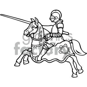 black and white knight on a horse art