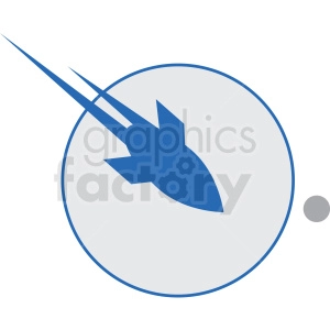 rocket traveling space vector icon
