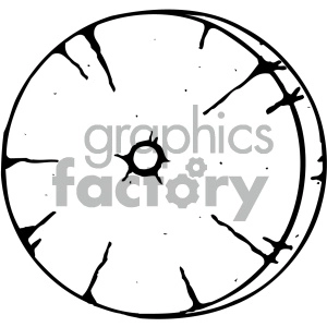 wooden wheel black white