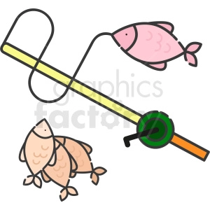 fishing rod vector icon art