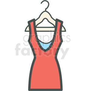 dress on hanger vector icon clip art