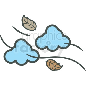 autumn wind vector icon