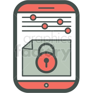 settings locked smart device vector icon