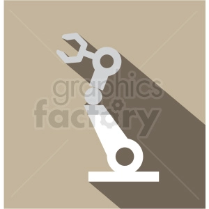 automated robotic arm vector icon clip art