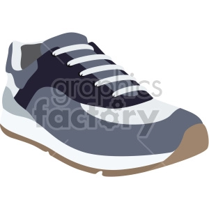 tennis shoe with brown sole