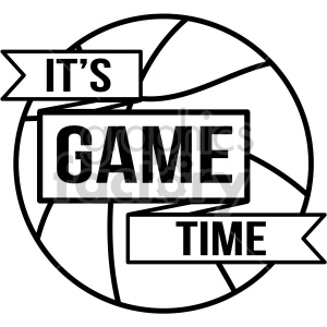 its game time basketball vector art