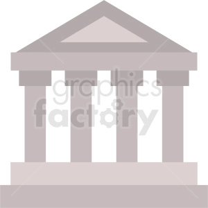 Clipart image of a classical building with columns, resembling a Greek or Roman temple.