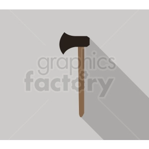 wood axe on square background