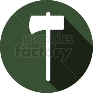 axe icon on green background