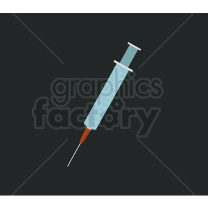 syringe vector on black background
