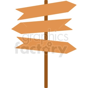 triple path signs vector clipart