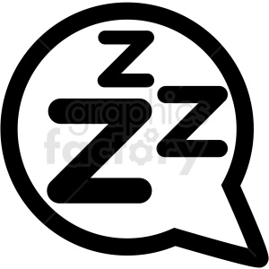 sleep bubble right icon