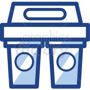 coffee cups in carrier no background vector icons