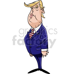 Donald Trump cartoon vector clipart