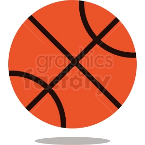 backetball with drop shadow vector icon
