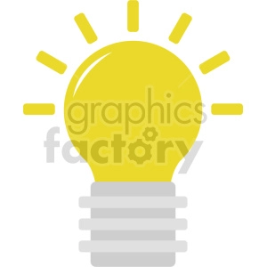 lightbulb vector icon graphic clipart 1