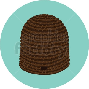 beehive vector on circle background