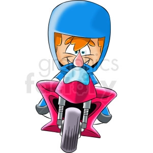 cartoon motorcycle rider