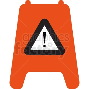 caution floor sign vector clipart