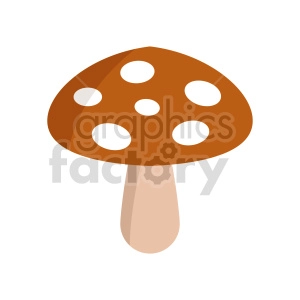 brown cartoon mushroom vector