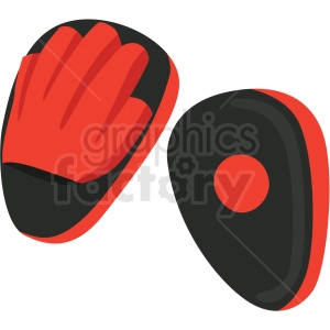 boxing training pads vector clipart