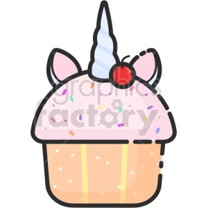 unicorn cupcake clipart