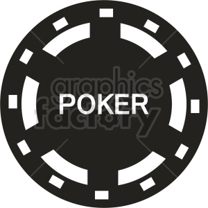 poker chip vector clipart 07