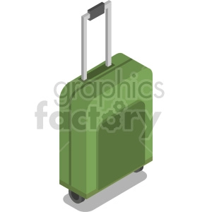 isometric travel bag vector icon clipart 3