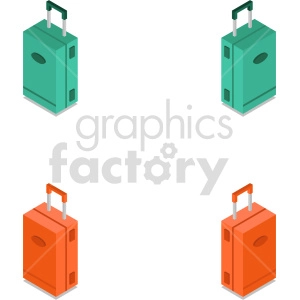isometric travel bag vector icon clipart 4
