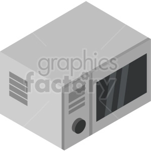 isometric microwave oven vector icon clipart 4
