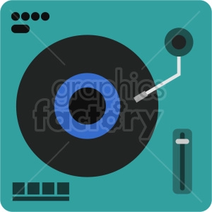isometric record turn table vector icon clipart 3