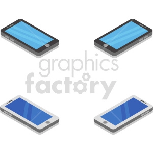 isometric smart phone vector icon clipart 15